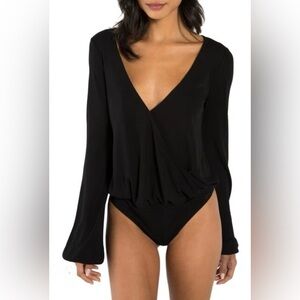 n:PHILANTHROPY Dean Plunge Neck Bodysuit - Size Large